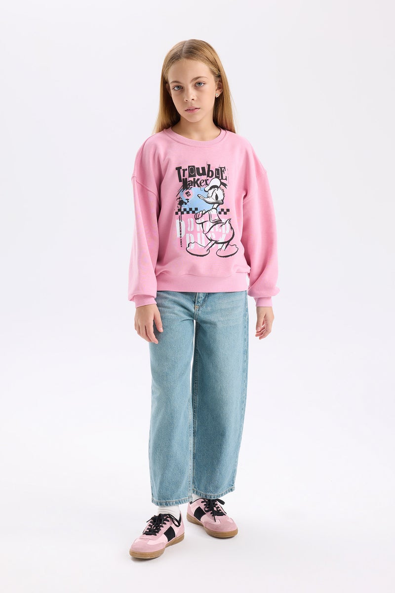 DeFacto Girl Disney Mickey Mouse &Friends Relax Fit Sweatshirt  - Image 4