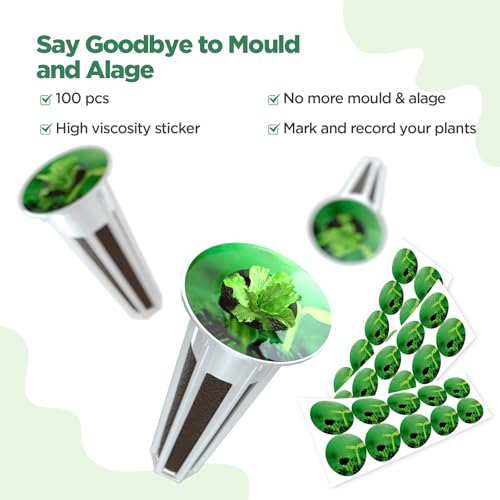 LETPOT 200 Pcs Seed Pod Kits, Replacement Root Growth Sponges Seed Pods, Seed Starter Sponges Kit for Hydroponic Indoor Garden System with 100 Sponges, 100 Stickers - Image 5