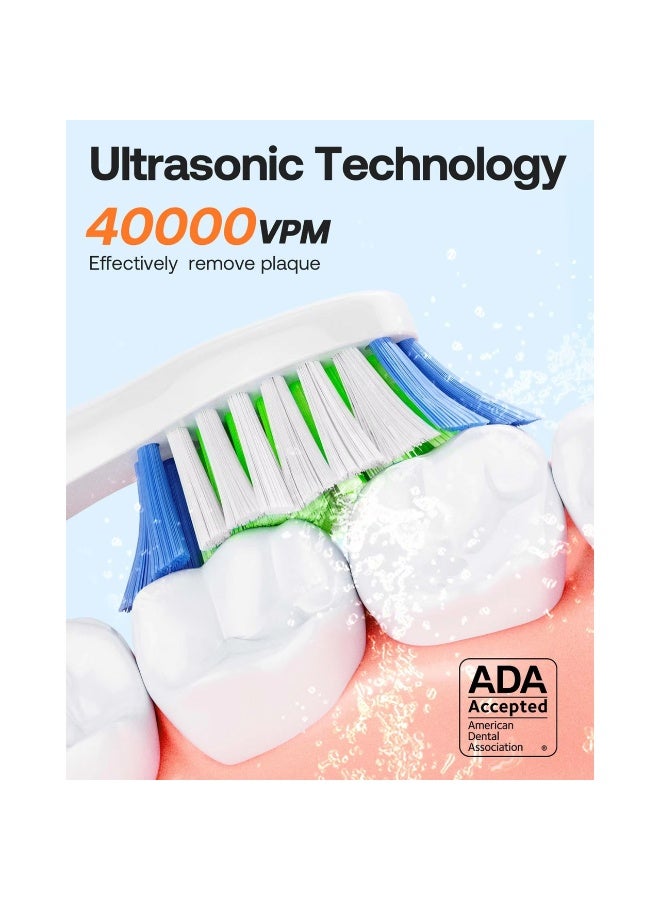 Bitvae D2 Sonic Electric Toothbrush for Adults | Automatic Toothbrush Electric | 5 Cleaning Modes | 8 Toothbrush Heads | Travel Toothbrush with Case | Electric Brush for Deep Cleaning - Image 3
