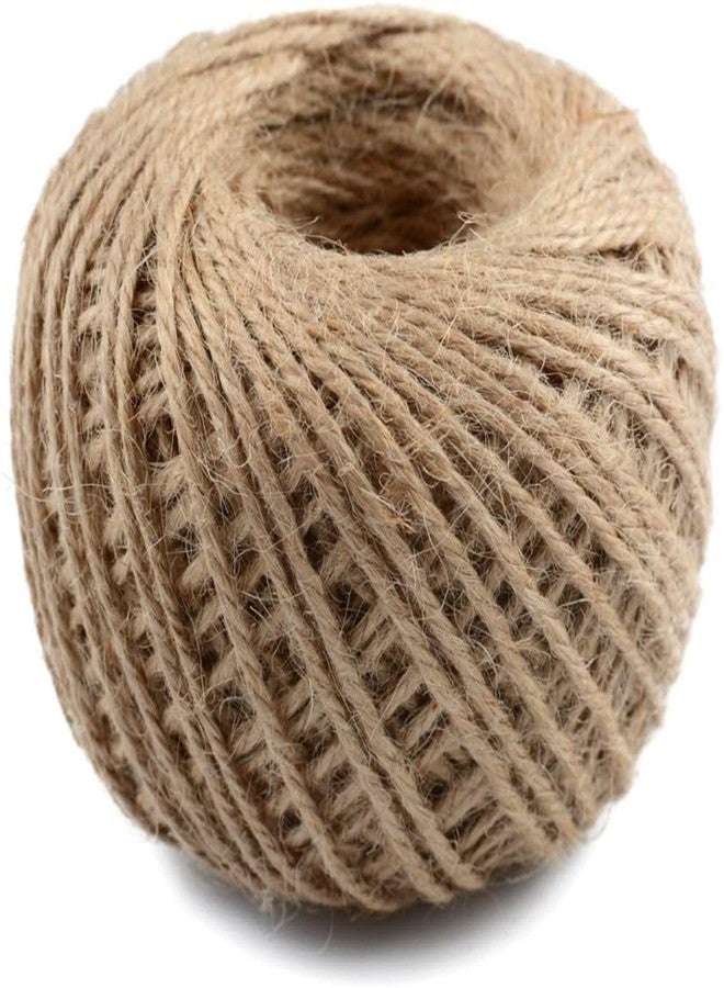 Prescent Natural Jute 50 Meters Twine String, Brown, Rustic Craft Cord for DIY Projects, Gift Wrapping, Gardening and Home Decoration (1 roll, 50 Meters) - Image 1