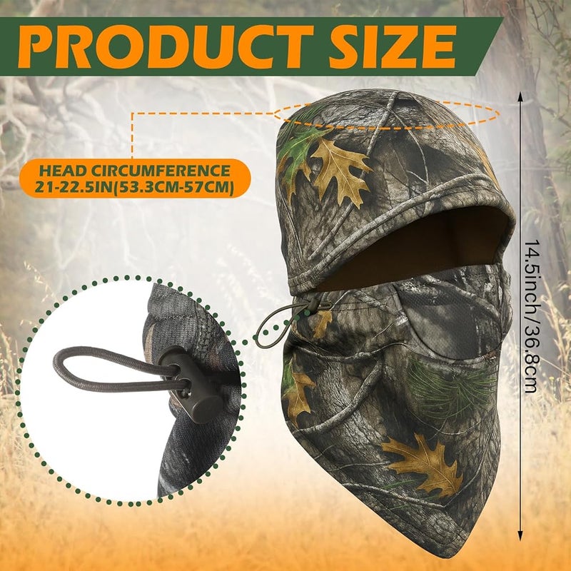 Geyoga Flannel Camo Balaclava Waterproof Hunting Face Mask for Men Ski Mask Windproof Winter Face Cover for Cold Outdoor - Image 1