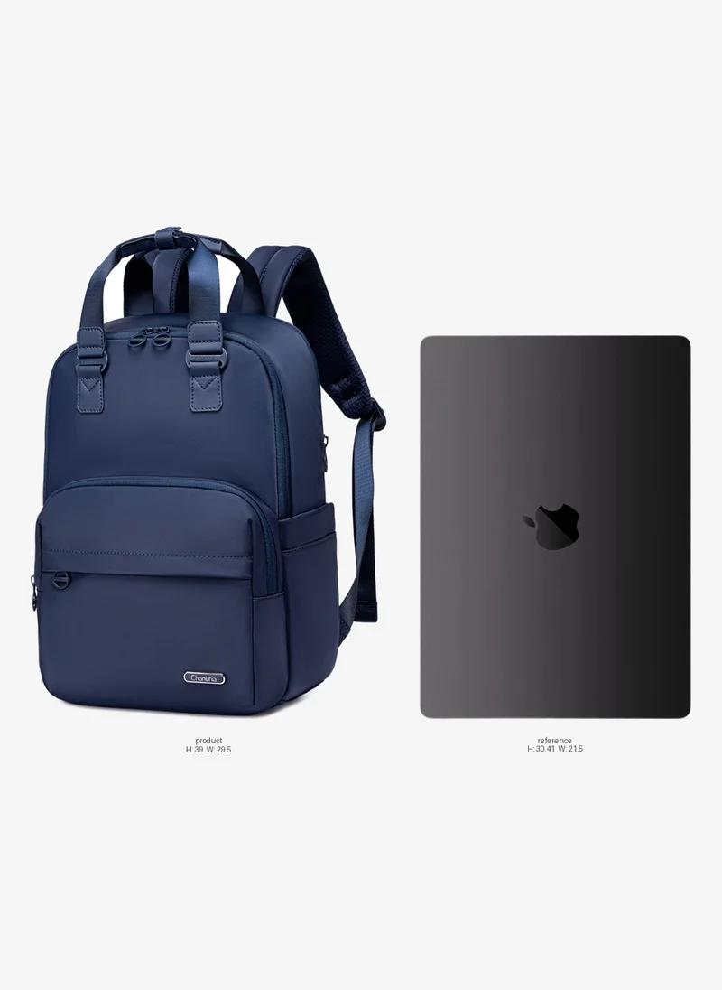 Chantria Premium Nylon Laptop Daypack for Women Water Resistant Durable Multifunctional Anti-Theft Backpack for Casual/Office/School/College, CB00778-Blue