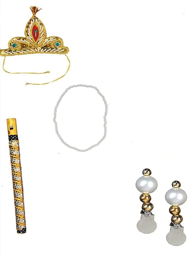 MODERNAZ Cotton Krishna Dress For Kids | Baby Krishna Dress For Janmashtami, Kanha Dress, Krishnaleela Costume, Infant Bal Gopal, Krishna Costume (Yellow Color) (3-4 Years) - Image 3