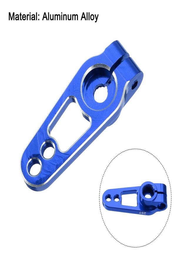 MECCANIXITY Aluminum Alloy 25T Steering Servo Single Sided Blue Arm Horn for DIY RC Car/Boat/Airplane Boat Accessories 2 Pcs - Image 4