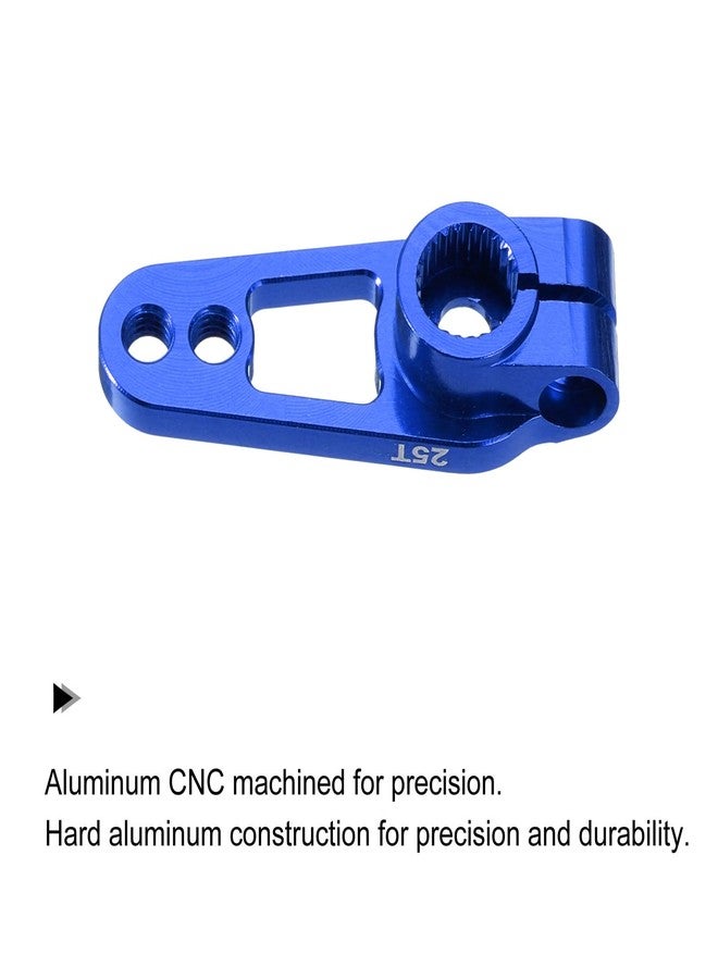 MECCANIXITY Aluminum Alloy 25T Steering Servo Single Sided Blue Arm Horn for DIY RC Car/Boat/Airplane Boat Accessories 2 Pcs - Image 3