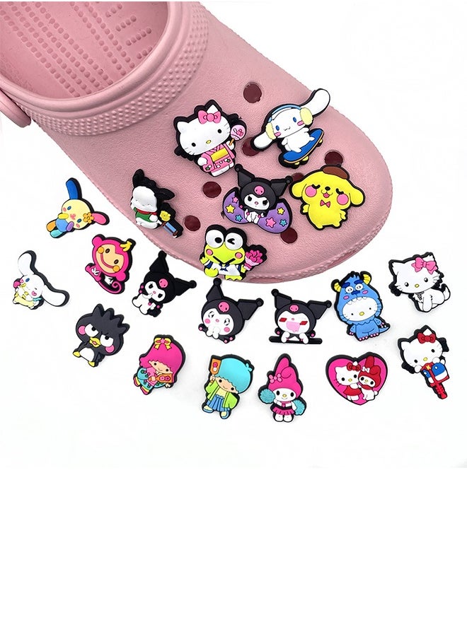 Jibbitz 20 Pcs Crocs Shoe Decoration Charms jibbitz, Trendy Series Charms Shoes Charm for Hole Hole Shoe, for Shoe & Bracelet Wristband Party Gifts,Suit Kids Boys Girls Man Woman  - Image 1