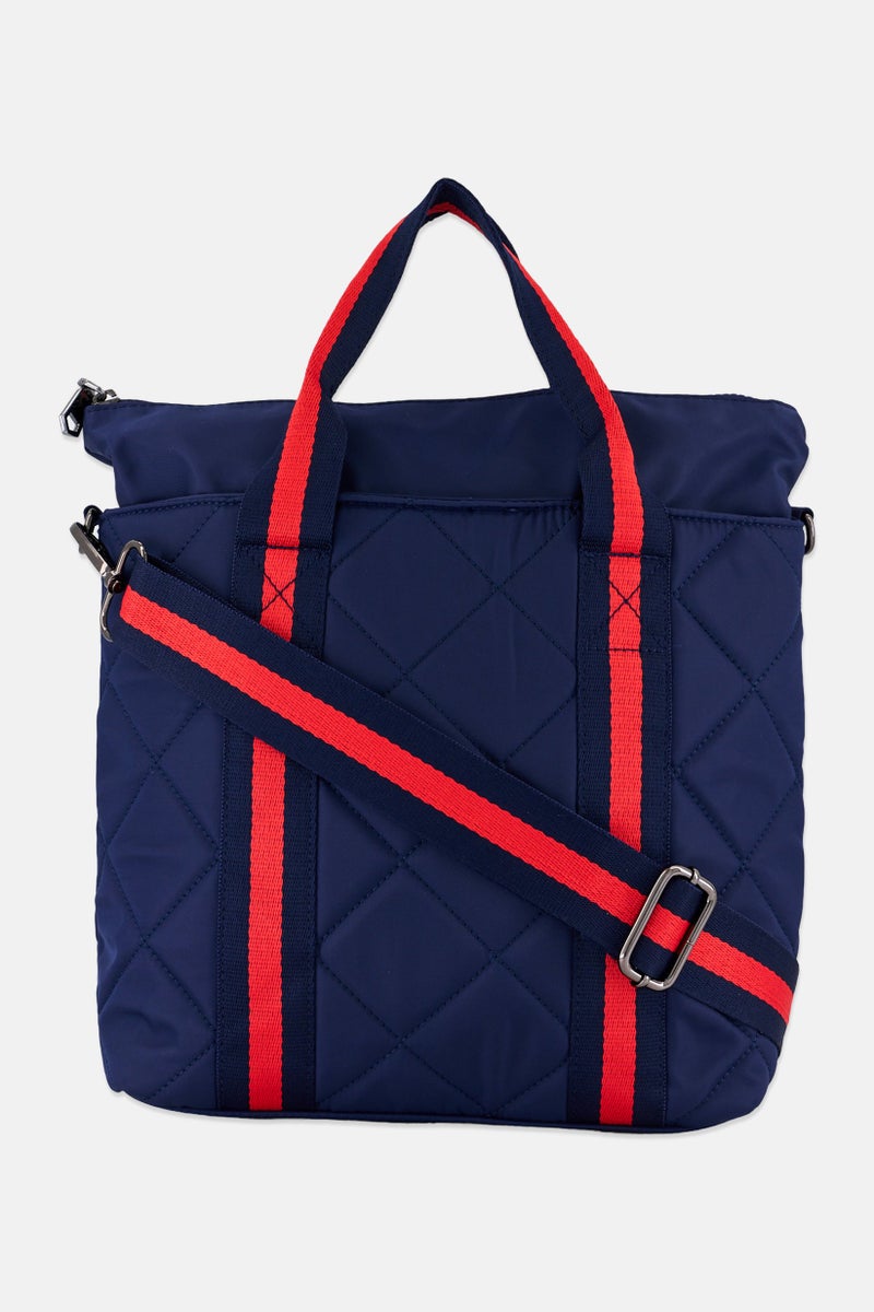 Sol and Selene Women Quilted Mini Handbag, Navy - Image 1