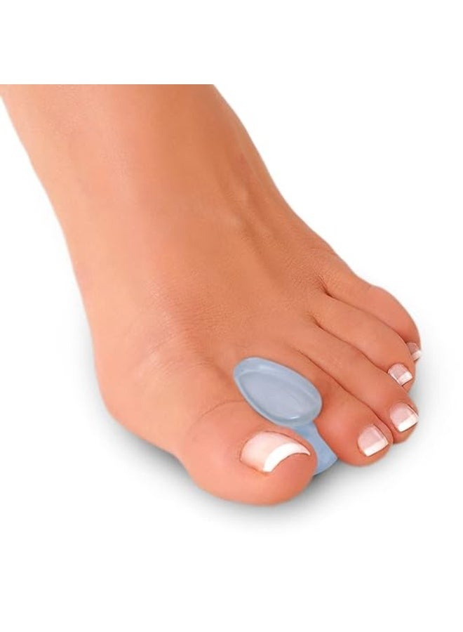 تاينور فاصل أصابع القدم من تاينور، مصنوع من السيليكون، لون أبيض، مقاس صغير، زوج واحد. - Image 1