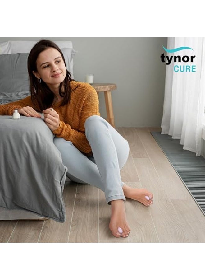 تاينور فاصل أصابع القدم من تاينور، مصنوع من السيليكون، لون أبيض، مقاس صغير، زوج واحد. - Image 4