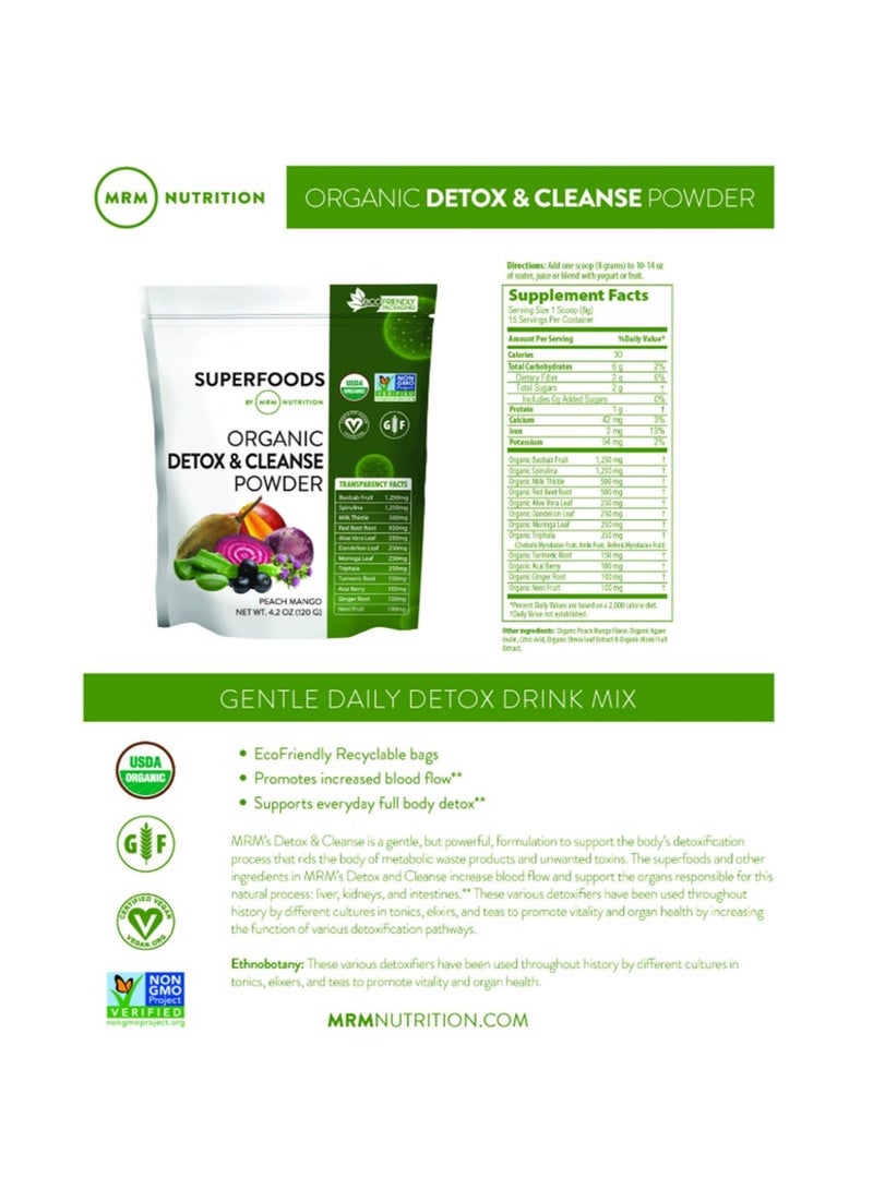 MRM Super Foods Detox & Cleanse -120 Gm - Image 4