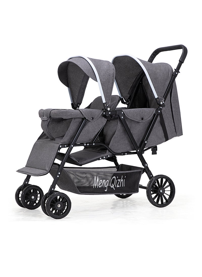 MaBaby Multifunctional Twin Strollers, Lightweight Travel Stroller, Easy To Fold, Twin Double Strollers From Birth To 24 Months  - Image 1