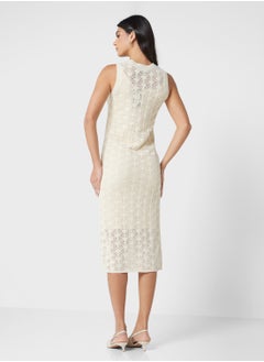 VERO MODA Crew Neck Calf Dress  - Image 2