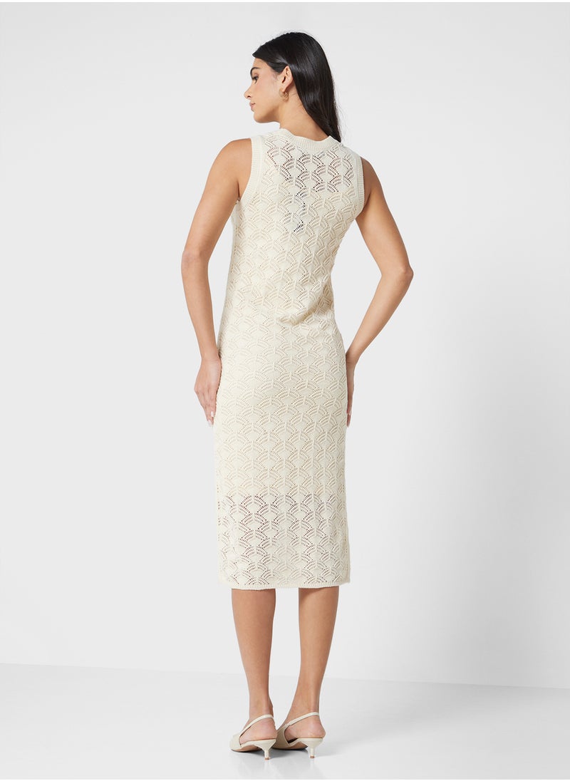 VERO MODA Crew Neck Calf Dress  - Image 2