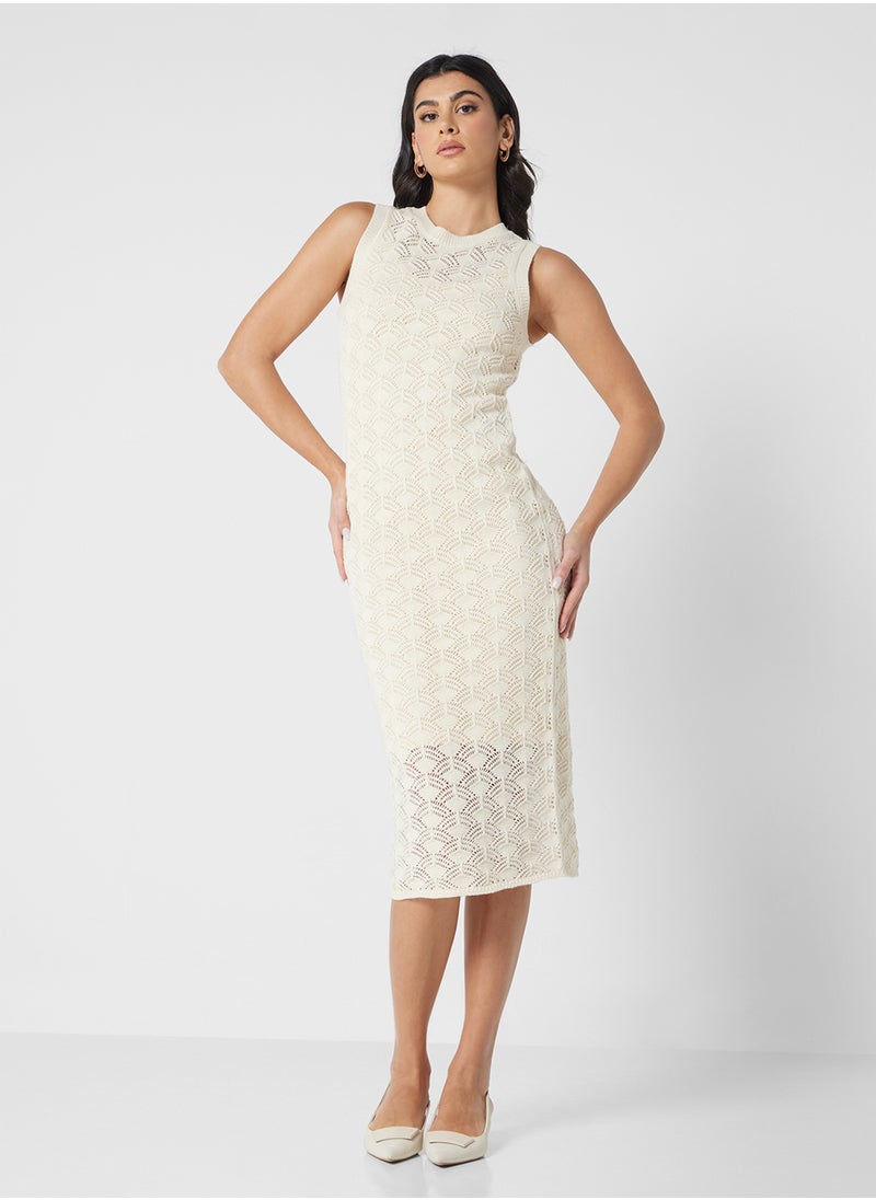 VERO MODA Crew Neck Calf Dress  - Image 4