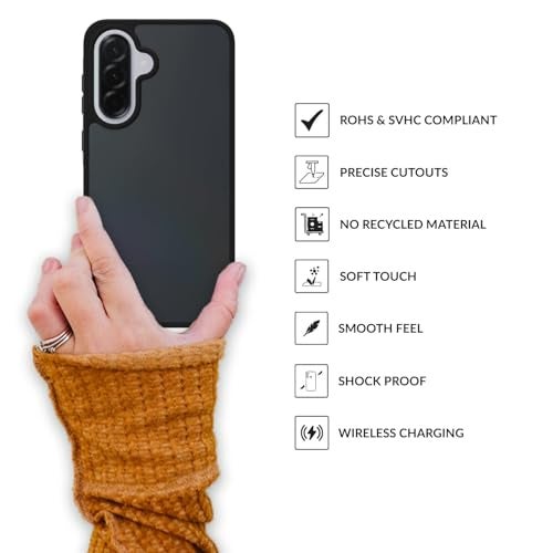 SPRIG Compatible with Samsung Galaxy A36 5G Premium Translucent Back Cover Drop Tested Shock Proof Mobile Case for Men,Women,Boys and Girls with Camera Protection (Black) - Image 4
