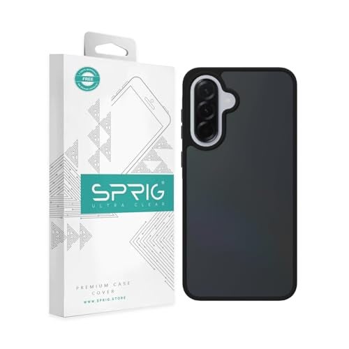 SPRIG Compatible with Samsung Galaxy A36 5G Premium Translucent Back Cover Drop Tested Shock Proof Mobile Case for Men,Women,Boys and Girls with Camera Protection (Black) - Image 1