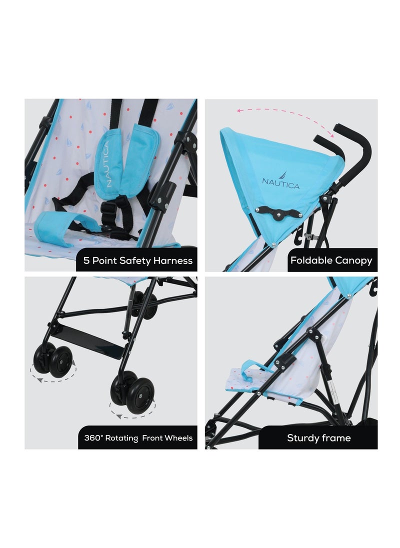 NAUTICA - Lightweight Buggy Stroller With Umbrella Canopy 3 To 36 Months Multicolor Rear Breaks  Shoulder Strap And More - Image 1