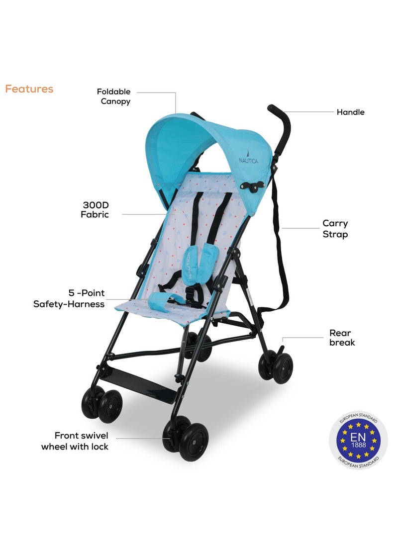 NAUTICA - Lightweight Buggy Stroller With Umbrella Canopy 3 To 36 Months Multicolor Rear Breaks  Shoulder Strap And More - Image 1
