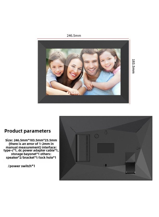 10.1 Inch Smart Cloud Photo Frame WiFi Digital Photo Frame Smart Touch Electronic Photo Album Automatic Loop Player-Color:10.1inch Cloud Photo Frame 1+32g  - Image 1