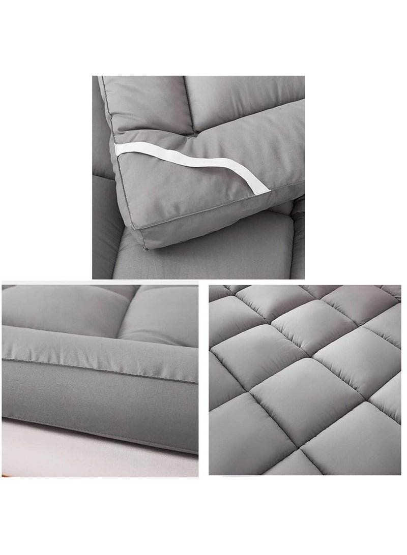 والالا مرتبة علوية قابلة للطي وقابلة للتنفس ورقيقة للغاية ومريحة من إسفنج الذاكرة ثلاثي الأبعاد، واقي مرتبة، وسادة مرتبة للسرير، مرتبة أرضية، وسادة مراتب للنوم (100*200 سم) - Image 4