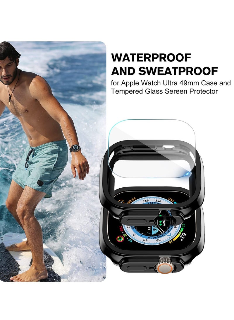 Excefore حافظة متوافقة مع Apple Watch Ultra Case 49mm وواقي شاشة، TPU ناعم مقاوم للماء وحساس للمس ومضاد للخدش لساعة Apple Watch Ultra Case للرجال والنساء (Ultra 49mm) - Image 4