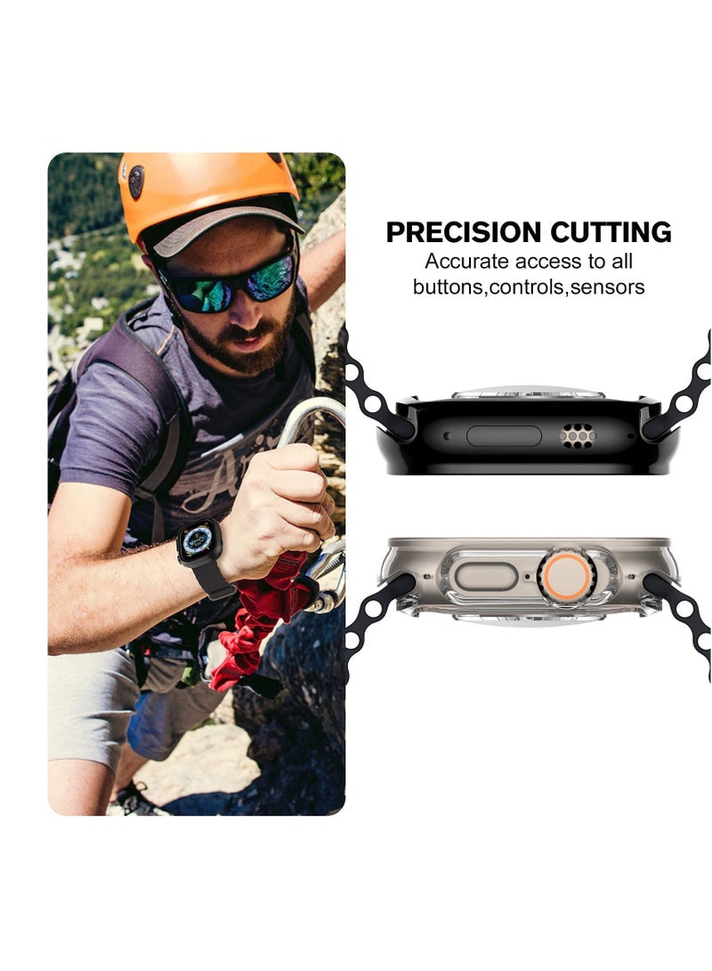 Excefore حافظة متوافقة مع Apple Watch Ultra Case 49mm وواقي شاشة، TPU ناعم مقاوم للماء وحساس للمس ومضاد للخدش لساعة Apple Watch Ultra Case للرجال والنساء (Ultra 49mm) - Image 3