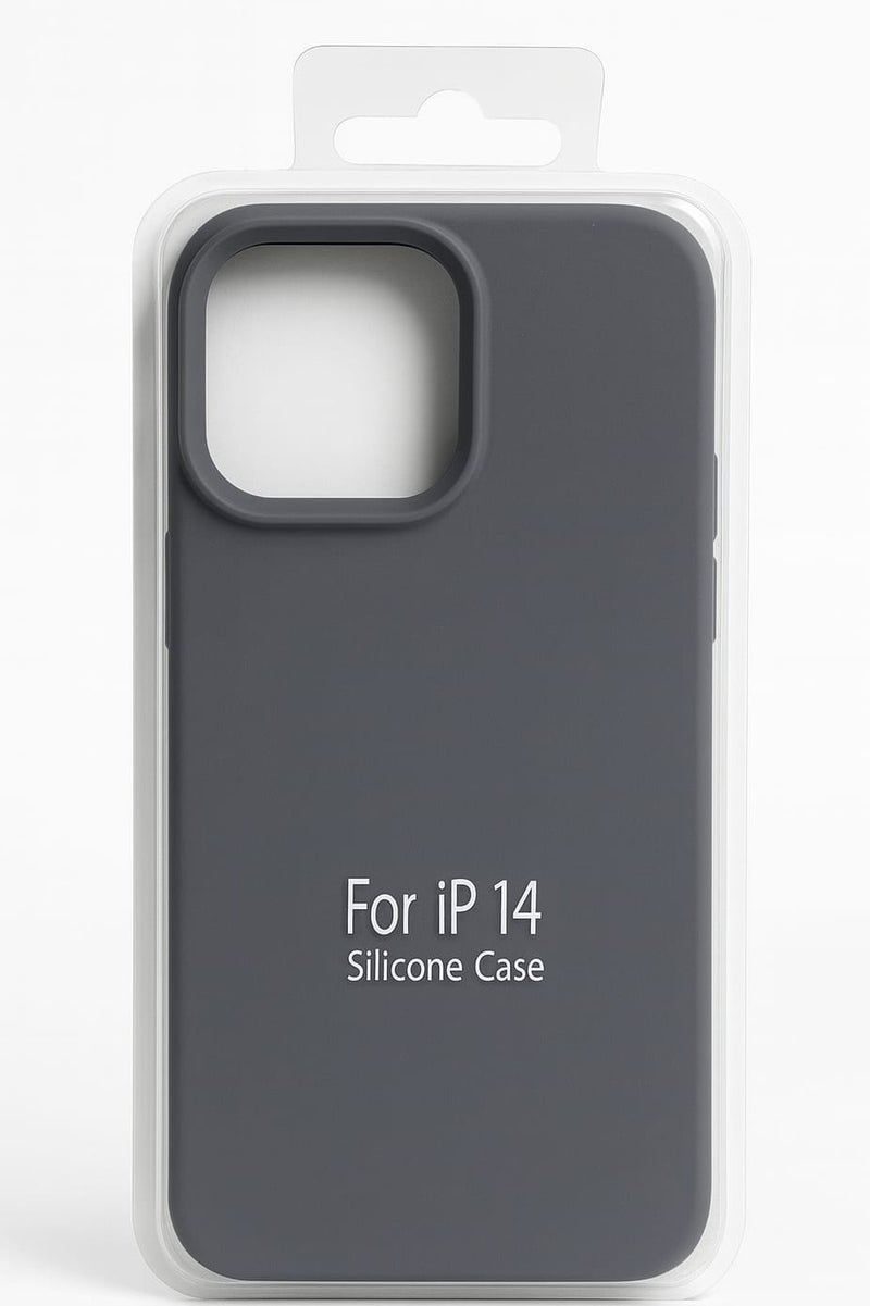 Premium Soft Silicone Case for iPhone 14 – Slim Fit, Shockproof & Scratch-Resistant, Perfect Everyday Protection GREY.