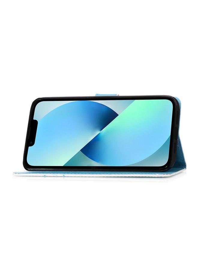 S-TOP Case For iPhone 15 Colored Drawing Pattern Plain Weave Leather Phone Case - Image 5