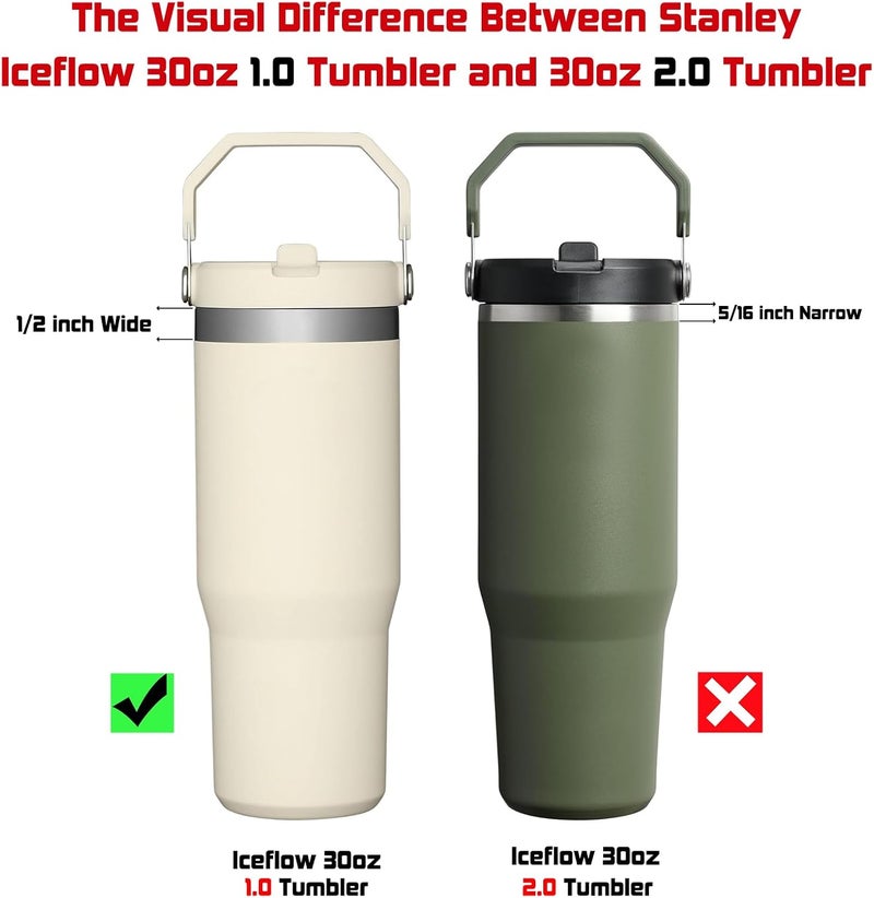 ALINK Replacement Straw Compatible with Stanley Iceflow 30oz Flip Tumbler, Reusable Plastic Straw for 30oz Stanly Iceflow Lid Only, Dishwasher Safe (Clear) - Image 4