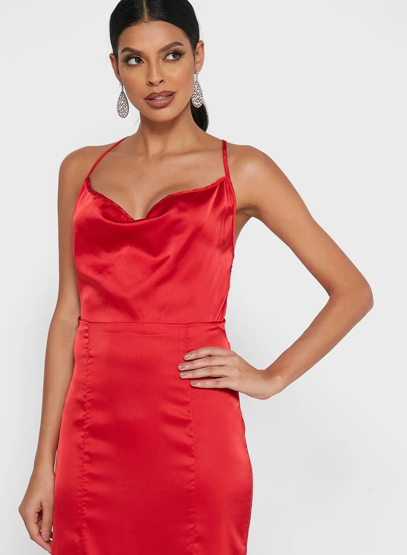 Ella Limited Edition Strappy Satin Dress