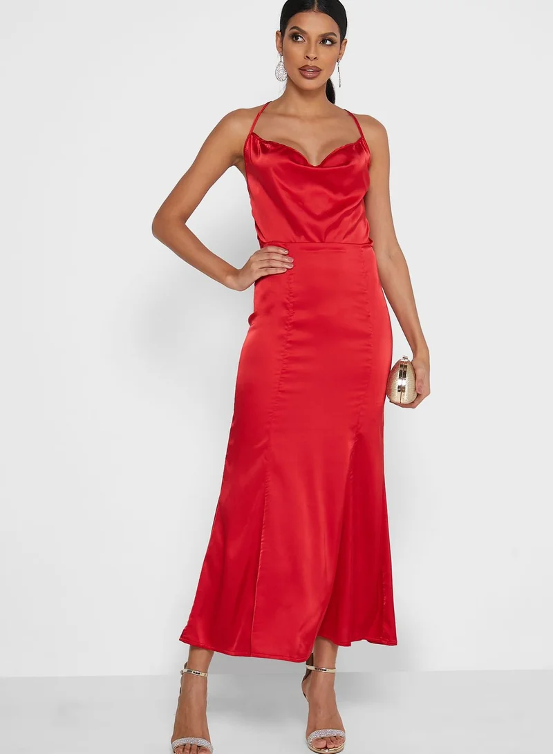 Ella Limited Edition Strappy Satin Dress