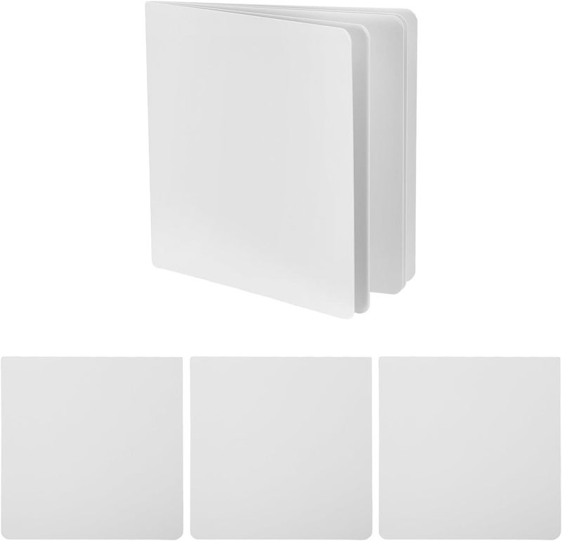 CIMAXIC 4pcs Hardcover Blank Board Books - Chunky Thick Pages Book for Students Sketching Drawing Writing - School Office Drawing Paper, 5 Sheets, 6.5in - Image 1