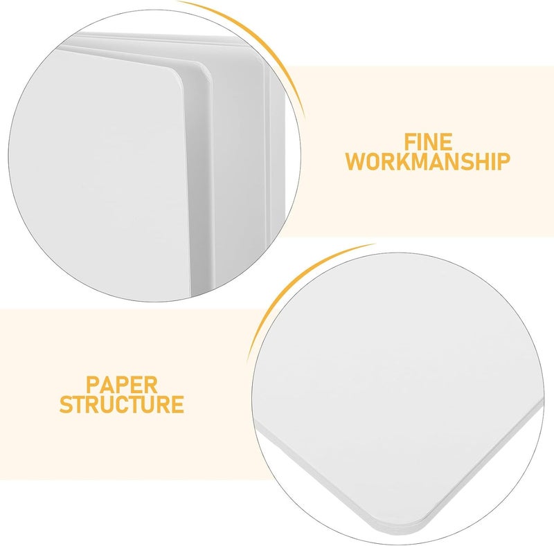 CIMAXIC 4pcs Hardcover Blank Board Books - Chunky Thick Pages Book for Students Sketching Drawing Writing - School Office Drawing Paper, 5 Sheets, 6.5in - Image 5