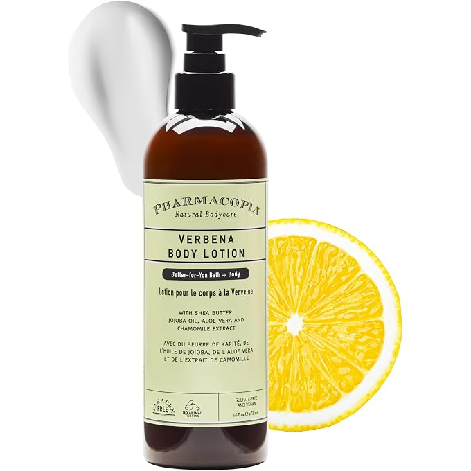 Pharmacopia Verbena Body Lotion  Moisturizing Aromatherapy Body Cream with Natural & Organic Ingredients  Vegan, Cruelty Free, Aromatic Body Moisturizer, 16oz - Image 1