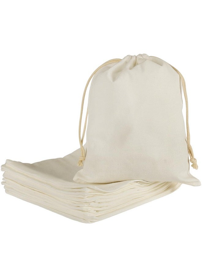 HRX Package 20Pcs Muslin Bags 8X10 Inches Cotton Drawstring Bag Fabric Gift Pouches Sachet For Jewelry Party Favors Wrapping Diy  - Image 1