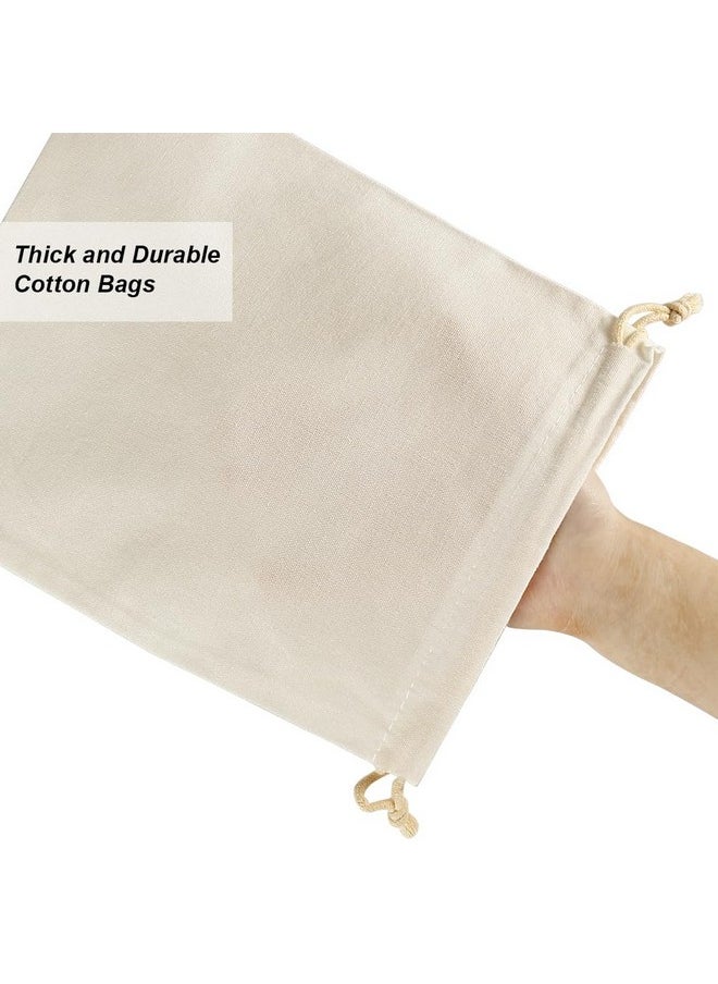 HRX Package 20Pcs Muslin Bags 8X10 Inches Cotton Drawstring Bag Fabric Gift Pouches Sachet For Jewelry Party Favors Wrapping Diy  - Image 3