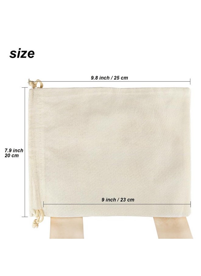 HRX Package 20Pcs Muslin Bags 8X10 Inches Cotton Drawstring Bag Fabric Gift Pouches Sachet For Jewelry Party Favors Wrapping Diy  - Image 2