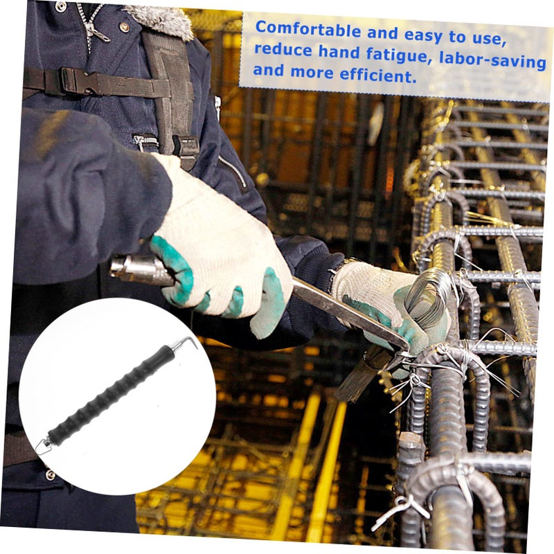 Semi Automatic Rebar Tie Hook Tool Efficient Wire Binding Comfortable Grip Durable Black - Image 4