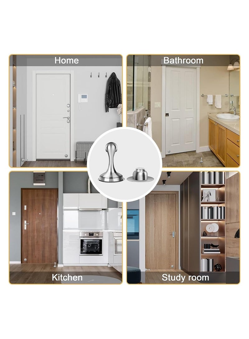 VIUAUAX Magnetic Door Stoppers,No Drilling Door Stop，Door Stop Wedge,Ainless Steel Door Stops For Wall And Floor Mounting.（1 Pack） - Image 4