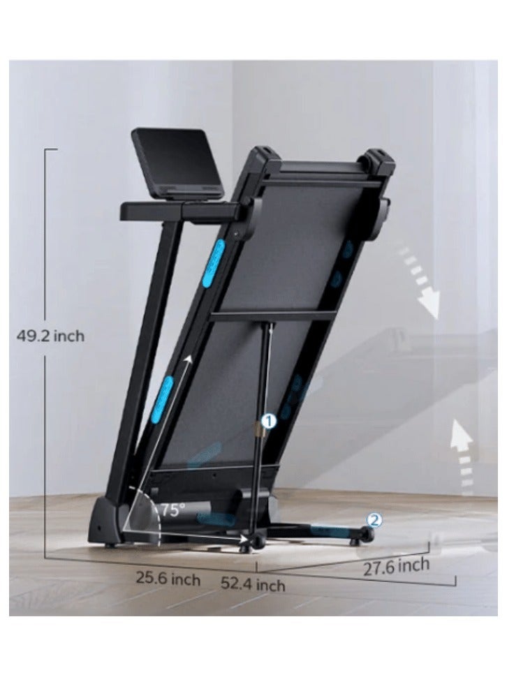 ميراتش جهاز مشي قابل للطي, جهاز مشي محمول قابل للطي مع شاشة LCD للمنزل والمكتب، جهاز مشي ذكي رقمي مع مساحة تشغيل كبيرة للمشي والجري - Image 4