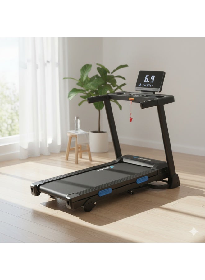 ميراتش جهاز مشي قابل للطي, جهاز مشي محمول قابل للطي مع شاشة LCD للمنزل والمكتب، جهاز مشي ذكي رقمي مع مساحة تشغيل كبيرة للمشي والجري - Image 3