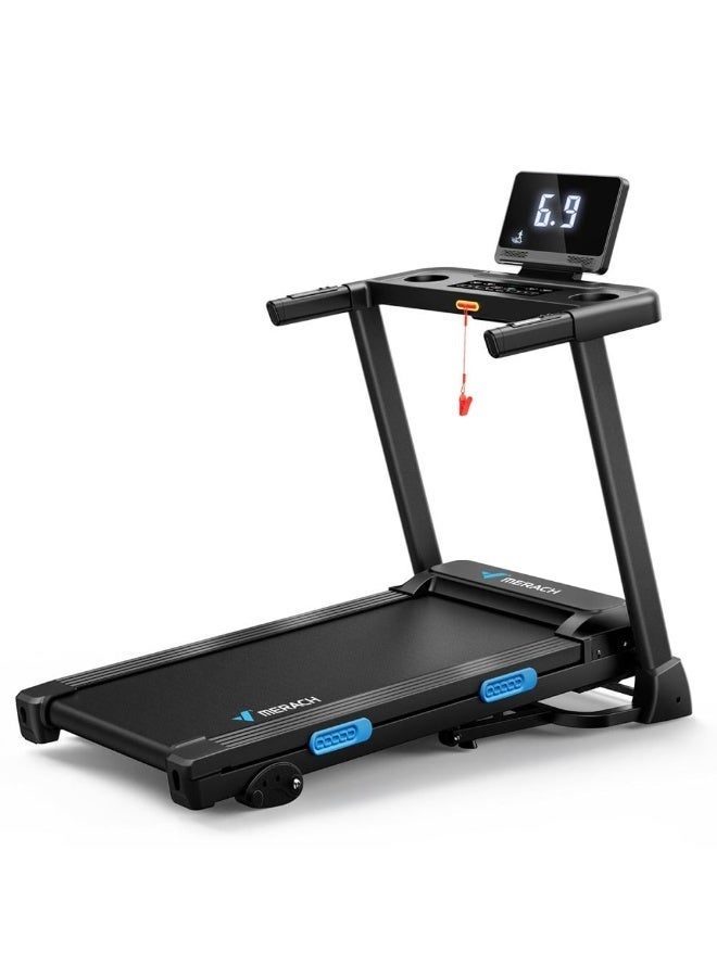 ميراتش جهاز مشي قابل للطي, جهاز مشي محمول قابل للطي مع شاشة LCD للمنزل والمكتب، جهاز مشي ذكي رقمي مع مساحة تشغيل كبيرة للمشي والجري - Image 2