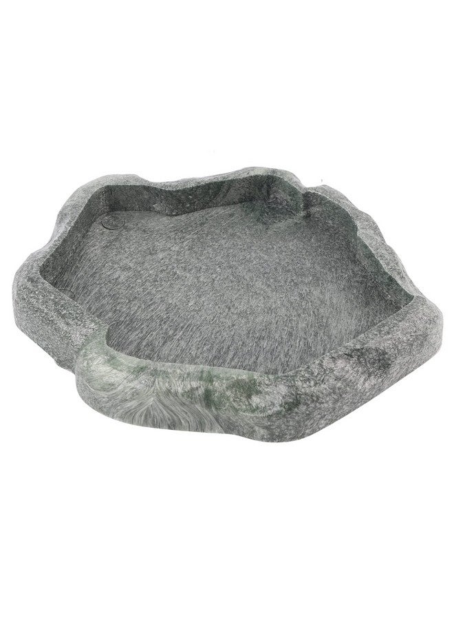Fydun Dule Reptile Rock Food and Water Dish Feeder Bowl for Tortoise Lizard Replacement Plies (S 6.2x23.5cm) - Image 1