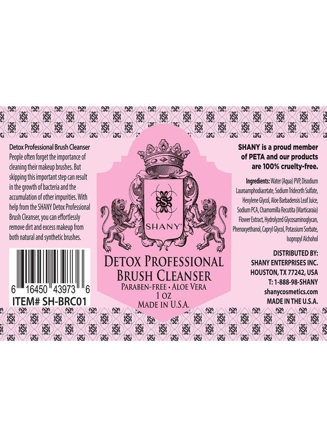 SHANY DETOX Professional Makeup Brush and Sponge Shampoo, Brush Cleanser, Removes dirt, Makeup from brushes and Sponges - Paraben Free, Vegan, Cruelty Free - Instant Dry - 1oz - Image 3