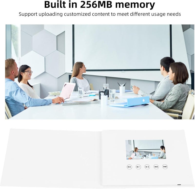 Zopsc Electronic Video Greeting Card, 7 Inch 4GB Memory 720P Customizable Video Playback with 1500mAh Battery for Christmas Wedding - Image 3