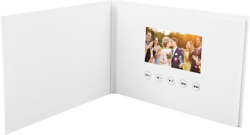 Zopsc Electronic Video Greeting Card, 7 Inch 4GB Memory 720P Customizable Video Playback with 1500mAh Battery for Christmas Wedding - Image 1