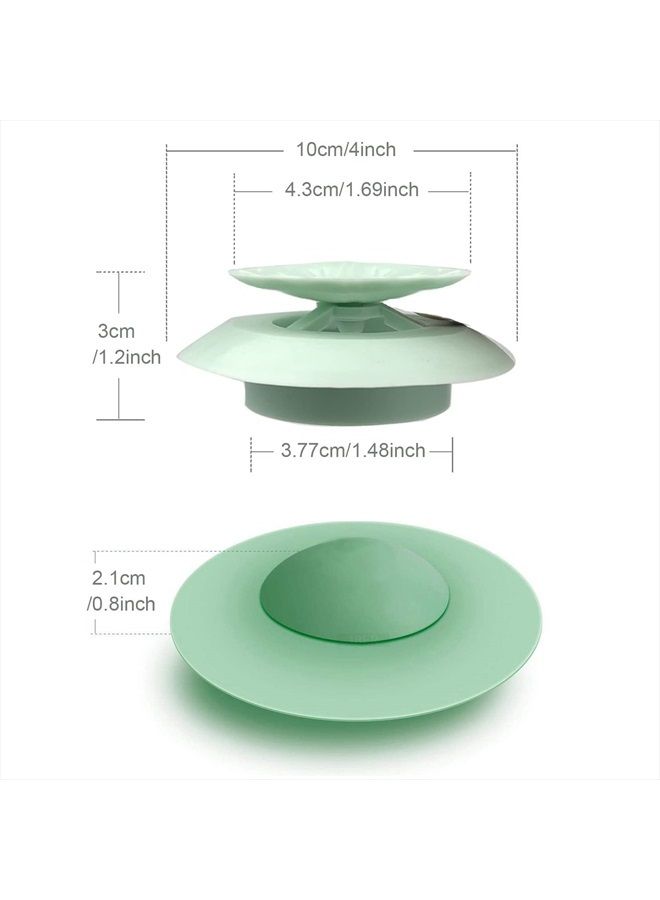 Jber Shower Drain Stopper - Silicone Bathtub Drain Strainers, Hair Trap Hair Catcher Bathtub Drain Stopper Protectors Cover Easy to Install and Clean Suit for Bathroom Bathtub and Kitchen 5 Pack - Image 2