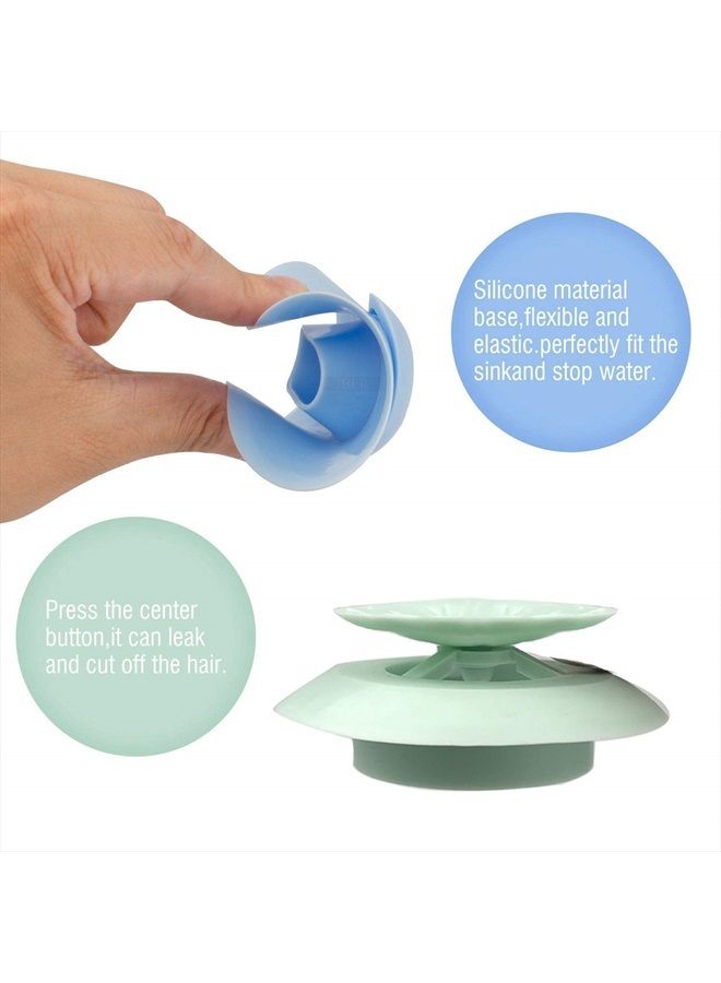 Jber Shower Drain Stopper - Silicone Bathtub Drain Strainers, Hair Trap Hair Catcher Bathtub Drain Stopper Protectors Cover Easy to Install and Clean Suit for Bathroom Bathtub and Kitchen 5 Pack - Image 4