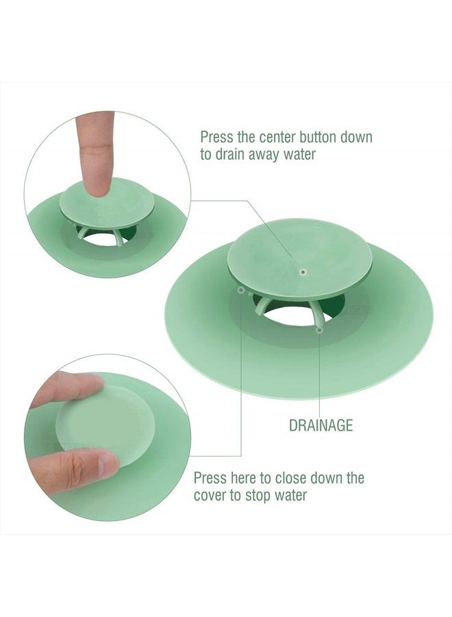 Jber Shower Drain Stopper - Silicone Bathtub Drain Strainers, Hair Trap Hair Catcher Bathtub Drain Stopper Protectors Cover Easy to Install and Clean Suit for Bathroom Bathtub and Kitchen 5 Pack - Image 3