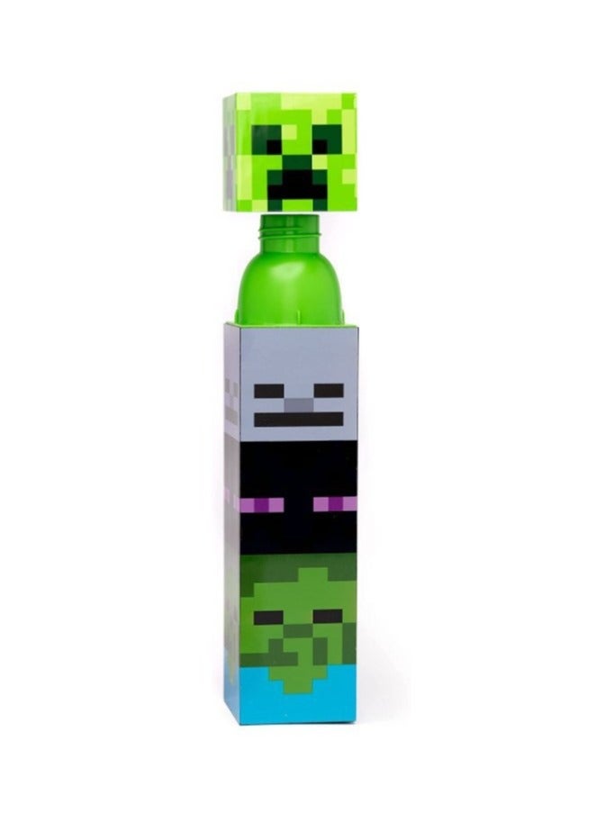 General Minecraft Creative Gift Food Grade Character, Water Cup Water Bottle Cup with Lid Character Model Water Cup Water Bottle (650ml) 